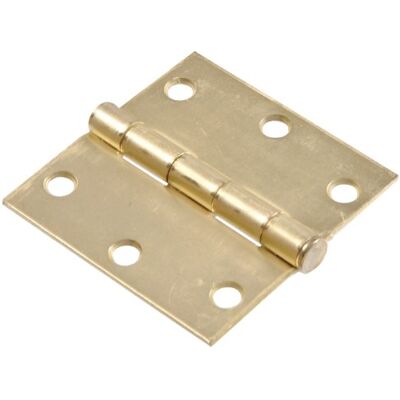 Hardware Essentials The Hillman Group Bisagras de puerta de esquina cuadradas residenciales de latón satinado con pasador extraíble, 3 pulgadas Hardware Essentials The Hillman Group Bisagras de puerta de esquina cuadradas residenciales de latón satinado con pasador extraíble, 3 pulgadas