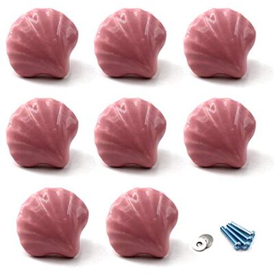 Flomore Rosado Perilla del cajón Perillas de gabinete de cerámica Tirador de la manija de la habitación de los niños para los cajones de la cómoda (paquete de 8 tornillos incluidos) Flomore Rosado Perilla del cajón Perillas de gabinete de cerámica Tirador de la manija de la habitación de los niños para los cajones de la cómoda (paquete de 8 tornillos incluidos)