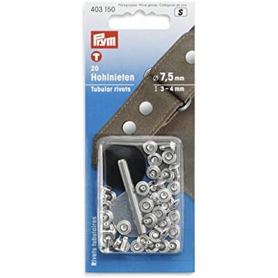 Prym Plata (3-4mm) Tubular Remache 20 Pedazos Prym Plata (3-4mm) Tubular Remache 20 Pedazos