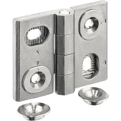 Halder Bisagras ajustables en altura y anchura b1=76 mm / l1=60 mm/acero inoxidable Halder Bisagras ajustables en altura y anchura b1=76 mm / l1=60 mm/acero inoxidable