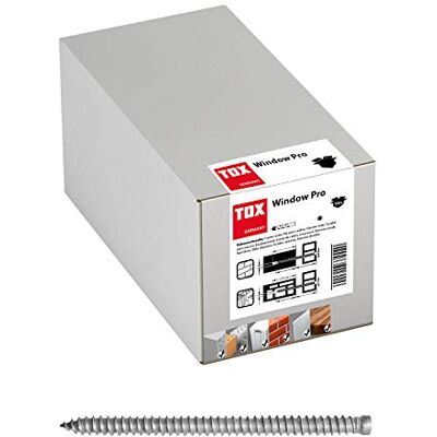 TOX Tornillo para marcos Window Pro de acero cementado, conjunto distanciador para ventanas y puertas, cabeza cilíndrica con accionamiento TX25, ⌀7,5/152 mm, 0 TOX Tornillo para marcos Window Pro de acero cementado, conjunto distanciador para ventanas y puertas, cabeza cilíndrica con accionamiento TX25, ⌀7,5/152 mm, 0