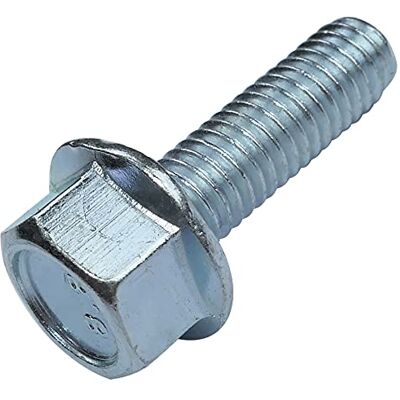 AERZETIX Juego de 10 Perno de Brida Tornillo de Cabeza Hexagonal con Brida M6x20mm DIN 6921 Acero Galvanizado Color Plata AERZETIX Juego de 10 Perno de Brida Tornillo de Cabeza Hexagonal con Brida M6x20mm DIN 6921 Acero Galvanizado Color Plata