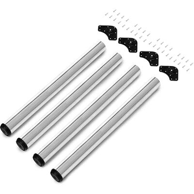 EMUCA Patas de Mesa Regulables Ø60x830mm, Kit de 4 Patas de Escritorio, Acero, Altura Regulable 710-730mm, Acabado Cromado EMUCA Patas de Mesa Regulables Ø60x830mm, Kit de 4 Patas de Escritorio, Acero, Altura Regulable 710-730mm, Acabado Cromado