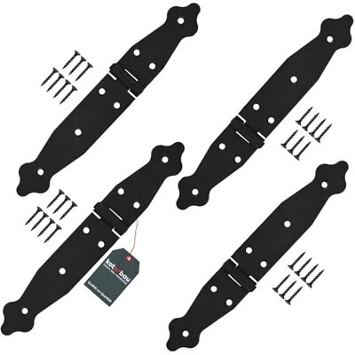 KOTARBAU ® Juego de 4 bandas de puerta de 100 x 150 x 35 mm de acero con recubrimiento en polvo, bisagra de puerta, bisagra negra, bisagra de ventana, bisagra de madera, puerta de jardín, bisagra KOTARBAU ® Juego de 4 bandas de puerta de 100 x 150 x 35 mm de acero con recubrimiento en polvo, bisagra de puerta, bisagra negra, bisagra de ventana, bisagra de madera, puerta de jardín, bisagra
