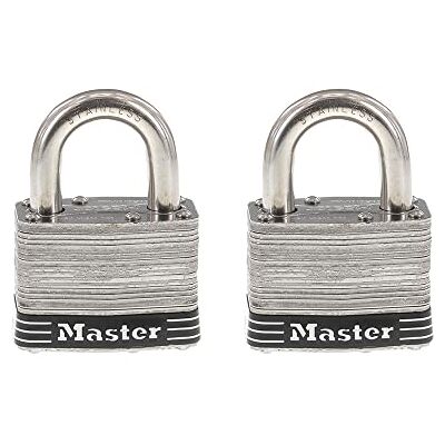 Master Lock 2PK Candado SS LS Lam de 2 pulgadas, acero inoxidable, grillete de 1 pulgada Master Lock 2PK Candado SS LS Lam de 2 pulgadas, acero inoxidable, grillete de 1 pulgada