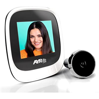 AYR Lite 9001 Mirilla Digital Puerta Batería Recargable Blanco Cromo AYR Lite 9001 Mirilla Digital Puerta Batería Recargable Blanco Cromo