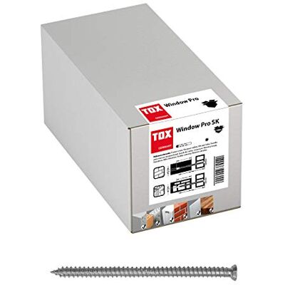 TOX Window Pro SK tornillo para marcos de acero endurecido, distanciador para ventanas y puertas, cabeza avellanada con accionamiento TX30, 7,5/92 mm, TOX Window Pro SK tornillo para marcos de acero endurecido, distanciador para ventanas y puertas, cabeza avellanada con accionamiento TX30, 7,5/92 mm,
