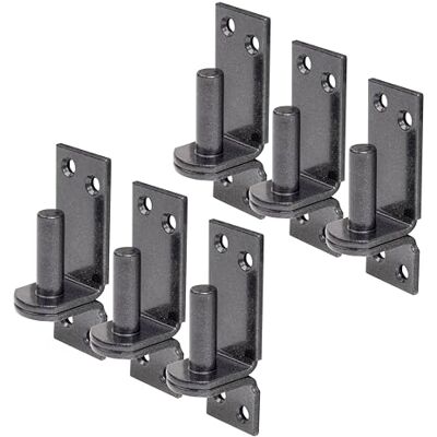 Alberts DURAVIS® Gozne sobre pletina, Gancho DI, Con doble recubrimiento negro diamantado, Ø del entre eje 13 mm, Pletina 100 x 35 mm, Juego de 6 Alberts DURAVIS® Gozne sobre pletina, Gancho DI, Con doble recubrimiento negro diamantado, Ø del entre eje 13 mm, Pletina 100 x 35 mm, Juego de 6