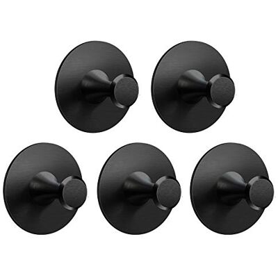 DDF iohEF 5 ganchos autoadhesivos para toallas de baño, acero inoxidable, ganchos para ropa, ganchos de pared, sin taladrar, soporte para toallas de baño y cocina, inoxidables DDF iohEF 5 ganchos autoadhesivos para toallas de baño, acero inoxidable, ganchos para ropa, ganchos de pared, sin taladrar, soporte para toallas de baño y cocina, inoxidables