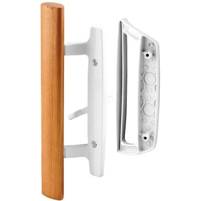 PRiME C1204 Juego de manijas para puerta corredera, blanco, 3-15/16 in PRiME C1204 Juego de manijas para puerta corredera, blanco, 3-15/16 in