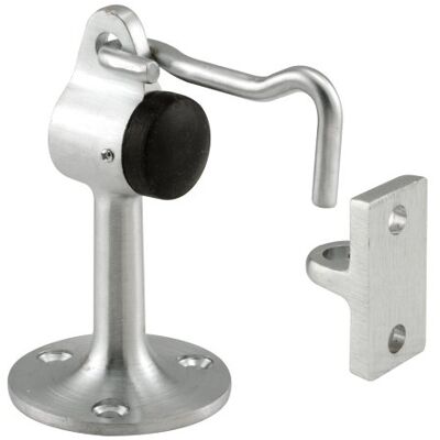 PRiME Tope de puerta para puerta, tope de puerta de metal, sujeción de puerta abierta, 2-18 pulgadas, cromo cepillado PRiME Tope de puerta para puerta, tope de puerta de metal, sujeción de puerta abierta, 2-18 pulgadas, cromo cepillado