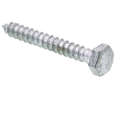 PRiME Lag perno en forma de tornillo, cabeza hexagonal, 1/4 en x 2 en, acero galvanizado, 25 unidades) PRiME Lag perno en forma de tornillo, cabeza hexagonal, 1/4 en x 2 en, acero galvanizado, 25 unidades)