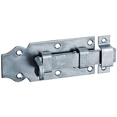 Alberts Cerrojo de Puerta Recto, con maneta Plana y cerradero fijado Galvanizado, pasivado con Capa Gruesa Pletina 100 x 44 mm Alberts Cerrojo de Puerta Recto, con maneta Plana y cerradero fijado Galvanizado, pasivado con Capa Gruesa Pletina 100 x 44 mm