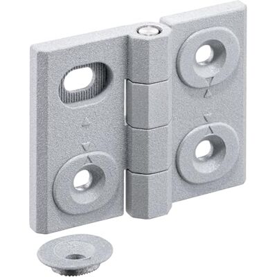 Halder Bisagras regulables/en anchura ajustable b1=64 mm / l1=50 mm/zinc fundido a presión, plata Halder Bisagras regulables/en anchura ajustable b1=64 mm / l1=50 mm/zinc fundido a presión, plata