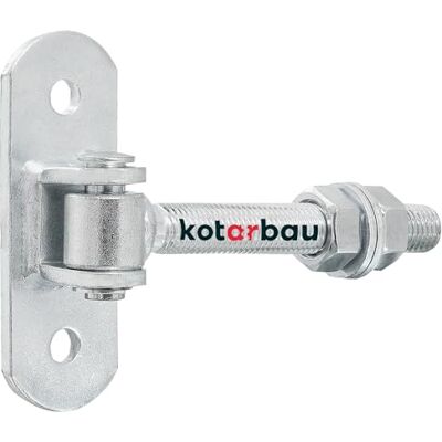 KOTARBAU ® Bisagras Para Puertas Acero 130 mm M16 Plata Bisagra Ajustable Para Puerta De Jardín Con Placa De Montaje Para Cancelas Y Portones Bisagras Regulables KOTARBAU ® Bisagras Para Puertas Acero 130 mm M16 Plata Bisagra Ajustable Para Puerta De Jardín Con Placa De Montaje Para Cancelas Y Portones Bisagras Regulables