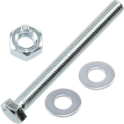 AERZETIX Juego de 10 tornillos М8X80 mm con cabeza hexagonal + 20 arandelas M8x16 mm + 10 tuercas hexagonales M8 para bricolaje y fijación ligera acero AERZETIX Juego de 10 tornillos М8X80 mm con cabeza hexagonal + 20 arandelas M8x16 mm + 10 tuercas hexagonales M8 para bricolaje y fijación ligera acero