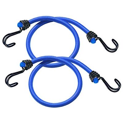 Master Lock Cuerdas elásticas con Ganchos, Paquete de 2 Tensores, Gancho Invertido, Óptimo para Sujetar Cargas Pequeñas, Camping, Mudanzas, Negro/Azul, 120 cm Master Lock Cuerdas elásticas con Ganchos, Paquete de 2 Tensores, Gancho Invertido, Óptimo para Sujetar Cargas Pequeñas, Camping, Mudanzas, Negro/Azul, 120 cm