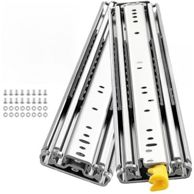 VEVOR Guías para Cajones 66 cm 226,8 kg Correderas para Cajones con Bloqueo para Armarios, Cocinas y Caravanas, con Extensión Completa, Rodamientos de Bolas, Montaje Lateral, 1 Par, Tornillos y Tuercas VEVOR Guías para Cajones 66 cm 226,8 kg Correderas para Cajones con Bloqueo para Armarios, Cocinas y Caravanas, con Extensión Completa, Rodamientos de Bolas, Montaje Lateral, 1 Par, Tornillos y Tuercas