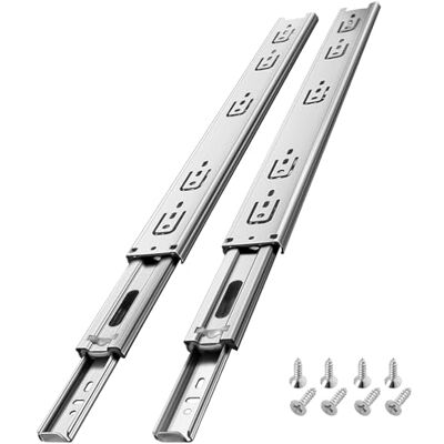 AOLISHENG Corredores de cajón de acero inoxidable, extensión completa, 250 mm, montaje lateral, rodamientos de bolas, repuesto resistente, 45 kg, capacidad de carga, 1 par (paquete de 2) AOLISHENG Corredores de cajón de acero inoxidable, extensión completa, 250 mm, montaje lateral, rodamientos de bolas, repuesto resistente, 45 kg, capacidad de carga, 1 par (paquete de 2)