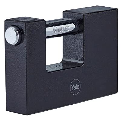 Yale Candado hierro 90 mm 3 llaves, para exterior, EN12320 antirrobo seguridad para taquilla, caja de herramientas, armario candado antirrobo para taquilla puerta garaje Yale Candado hierro 90 mm 3 llaves, para exterior, EN12320 antirrobo seguridad para taquilla, caja de herramientas, armario candado antirrobo para taquilla puerta garaje