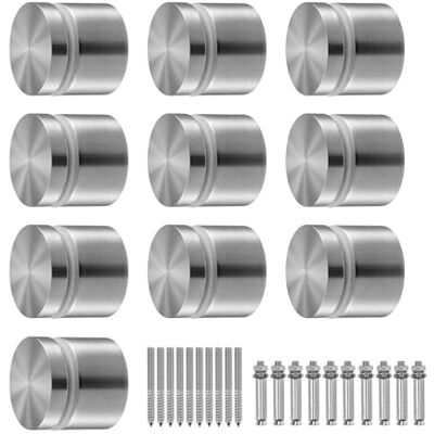 VEVOR Abrazadera de Vidrio, 10 Soportes de Barandilla de Vidrio Redondo 50 x 112.8 mm para Vidrio Templado de 8-16 mm de Espesor, Acero Inoxidable 316, para Balcón, Jardín, Piscina, Escalera, Plata VEVOR Abrazadera de Vidrio, 10 Soportes de Barandilla de Vidrio Redondo 50 x 112.8 mm para Vidrio Templado de 8-16 mm de Espesor, Acero Inoxidable 316, para Balcón, Jardín, Piscina, Escalera, Plata