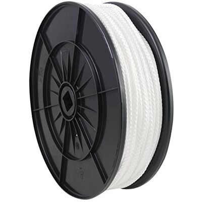 Chapuis Bobina de Cuerda Trenzada de Poliamida (375 kg diámetro 4 mm x 100 m Blanco Chapuis Bobina de Cuerda Trenzada de Poliamida (375 kg diámetro 4 mm x 100 m Blanco