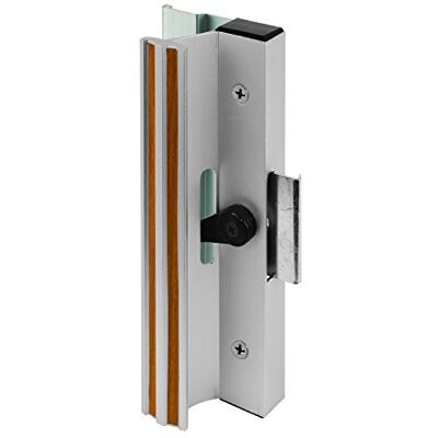 PRiME Manija de puerta corredera de vidrio, estilo abrazadera, montaje en superficie, aluminio, negro, 1 juego PRiME Manija de puerta corredera de vidrio, estilo abrazadera, montaje en superficie, aluminio, negro, 1 juego