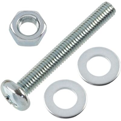 AERZETIX Kit de fijación M8x60 mm / 20 tornillos para metal / 20 tuercas hexagonales / 40 arandelas planas AERZETIX Kit de fijación M8x60 mm / 20 tornillos para metal / 20 tuercas hexagonales / 40 arandelas planas