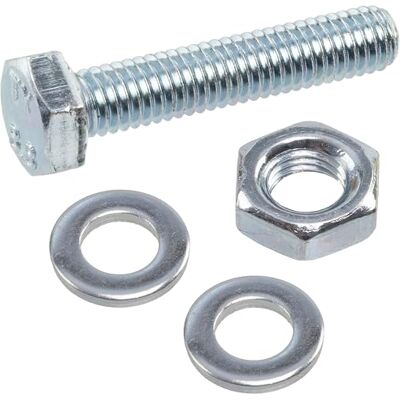 AERZETIX Juego de 25 tornillos M6x30 mm con cabeza hexagonal + 50 arandelas M6x12 mm + 25 tuercas hexagonales M6 para bricolaje y fijación ligera en acero AERZETIX Juego de 25 tornillos M6x30 mm con cabeza hexagonal + 50 arandelas M6x12 mm + 25 tuercas hexagonales M6 para bricolaje y fijación ligera en acero