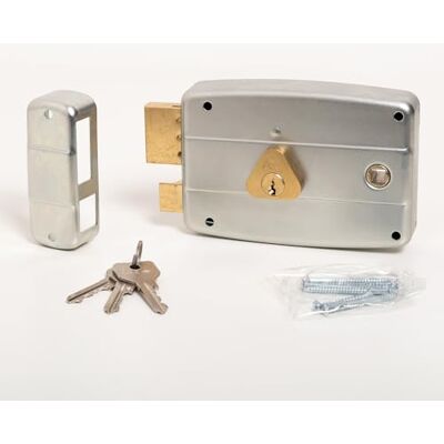 CISA Cerradura para Portón - Cuerpo de Acero Zincado - Acceso con Llave y Manija - Cerradura de Puerta CISA Cerradura para Portón - Cuerpo de Acero Zincado - Acceso con Llave y Manija - Cerradura de Puerta