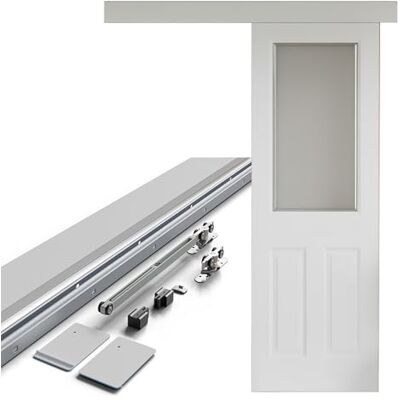 Amig Kit puerta corredera madera Guía 186 cm aluminio blanco con autocierre Hasta 60 kg Diseño elegante y duradero con cierre automático Mod. Amig Kit puerta corredera madera Guía 186 cm aluminio blanco con autocierre Hasta 60 kg Diseño elegante y duradero con cierre automático Mod.