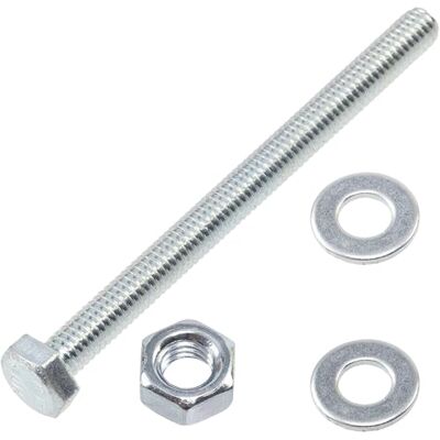 AERZETIX Juego de 25 tornillos M4x50 mm con cabeza hexagonal + 50 arandelas M4x8 mm + 25 tuercas hexagonales M4 para bricolaje y fijación ligera en acero AERZETIX Juego de 25 tornillos M4x50 mm con cabeza hexagonal + 50 arandelas M4x8 mm + 25 tuercas hexagonales M4 para bricolaje y fijación ligera en acero