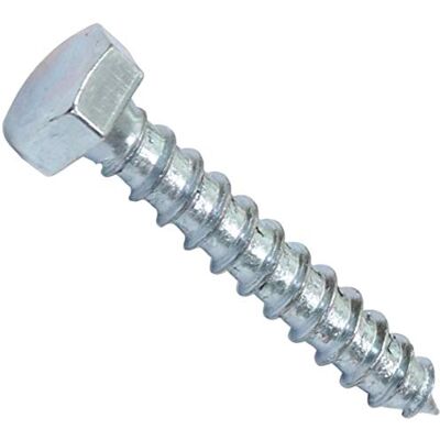 AERZETIX C44583 Juego de 50 Tornillos para madera/tirafondos M8x50mm con cabeza hexagonal 6 lados DIN571 en acero galvanizado montaje fijación marco de madera contrachapado aglomerado AERZETIX C44583 Juego de 50 Tornillos para madera/tirafondos M8x50mm con cabeza hexagonal 6 lados DIN571 en acero galvanizado montaje fijación marco de madera contrachapado aglomerado