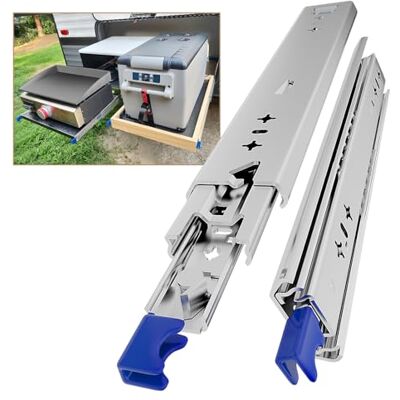 AOLISHENG Guias Correderas Para Cajones Con Freno 850mm Extensión Completa Para Trabajo Pesado Rieles Para Cajones 120 KG Capacidad Carga con cerradura 1 par (2 piezas) AOLISHENG Guias Correderas Para Cajones Con Freno 850mm Extensión Completa Para Trabajo Pesado Rieles Para Cajones 120 KG Capacidad Carga con cerradura 1 par (2 piezas)