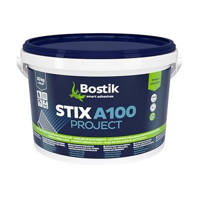 Bostik STIX A100 PROJECT Beige, Cola Acrílica Especial Pavimentos, Fácil de Aplicar, Multimaterial, Elevado Agarre Inicial, Alto Rendimiento, Homologado, Interior, Bote 20 kg Bostik STIX A100 PROJECT Beige, Cola Acrílica Especial Pavimentos, Fácil de Aplicar, Multimaterial, Elevado Agarre Inicial, Alto Rendimiento, Homologado, Interior, Bote 20 kg