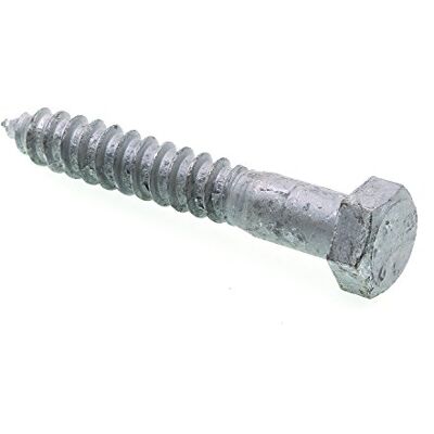 PRiME Tornillo de cabeza hexagonal, 5/8 x 4 pulgadas, acero galvanizado, paquete de 10 PRiME Tornillo de cabeza hexagonal, 5/8 x 4 pulgadas, acero galvanizado, paquete de 10