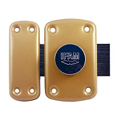 IFAM Cerradura de Sobreponer B6, Cerrojo Giratorio, Perno Antirrobo para Puerta, Pestillo Deslizante, Palanca 110mm, 2 vueltas, 6 Pitones, 3 Llaves de Seguridad, Ideal Puerta Interior, Color Latón IFAM Cerradura de Sobreponer B6, Cerrojo Giratorio, Perno Antirrobo para Puerta, Pestillo Deslizante, Palanca 110mm, 2 vueltas, 6 Pitones, 3 Llaves de Seguridad, Ideal Puerta Interior, Color Latón
