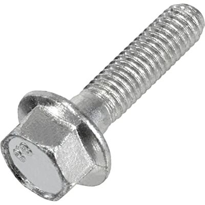 AERZETIX Juego de 10 Perno de Brida Tornillo de Cabeza Hexagonal con Brida M6x25mm DIN 6921 Acero Galvanizado Color Plata AERZETIX Juego de 10 Perno de Brida Tornillo de Cabeza Hexagonal con Brida M6x25mm DIN 6921 Acero Galvanizado Color Plata