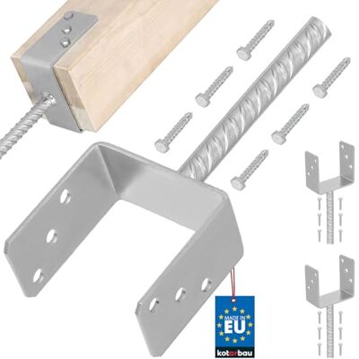 KOTARBAU ® 2 uds Soporte para Poste Pie de Pilar Acero Galvanizado 121 mm Plata Anclaje Madera Base para Poste de Madera Resistente a la Corrosión Fácil Montaje KOTARBAU ® 2 uds Soporte para Poste Pie de Pilar Acero Galvanizado 121 mm Plata Anclaje Madera Base para Poste de Madera Resistente a la Corrosión Fácil Montaje