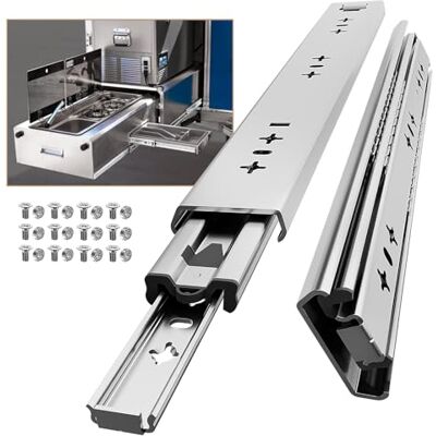 AOLISHENG Guias Correderas Para Cajones 300mm Extensión Completa Para Trabajo Pesado Rieles Para Cajones 120 KG Capacidad Carga Laterales Para Cajones Con Rodamiento de Bolas 1 par (2 piezas) AOLISHENG Guias Correderas Para Cajones 300mm Extensión Completa Para Trabajo Pesado Rieles Para Cajones 120 KG Capacidad Carga Laterales Para Cajones Con Rodamiento de Bolas 1 par (2 piezas)