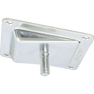 WAGNER Placa atornillable SCHRÄG con Sistema TENO combinable/Patas de Mesa/Patas de Muebles/Tubo de Sistema – 90 x 88 x 25 mm, Rosca M10 x 21 mm, ángulo de inclinación 10°, Acero galvanizado 3 mm WAGNER Placa atornillable SCHRÄG con Sistema TENO combinable/Patas de Mesa/Patas de Muebles/Tubo de Sistema – 90 x 88 x 25 mm, Rosca M10 x 21 mm, ángulo de inclinación 10°, Acero galvanizado 3 mm