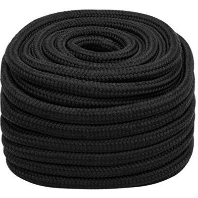 vidaXL Cuerda de Barco Polipropileno Negro Intenso 20 mm 50 m vidaXL Cuerda de Barco Polipropileno Negro Intenso 20 mm 50 m