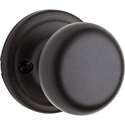 Kwikset Hancock Pomo de puerta falso, manija de una sola cara para armarios, puertas dobles francesas y despensa, bronce veneciano sin giro, perilla de puerta interior de empuje y tirar, con Kwikset Hancock Pomo de puerta falso, manija de una sola cara para armarios, puertas dobles francesas y despensa, bronce veneciano sin giro, perilla de puerta interior de empuje y tirar, con