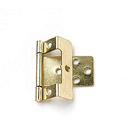 Merriway Cranked Bisagra Flush electro-brassed 50 mm x 16 mm, unidades 20 piezas Merriway Cranked Bisagra Flush electro-brassed 50 mm x 16 mm, unidades 20 piezas