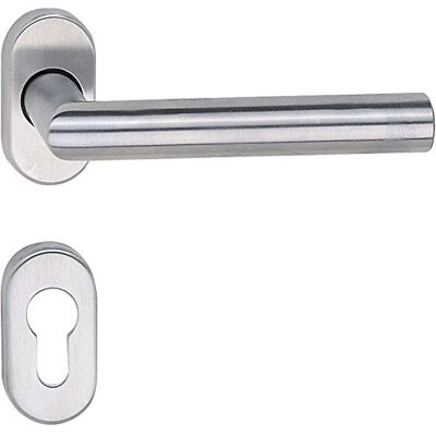 MARCHESI Marc hesi Juego ganitur Riga en marco ovalado roseta Tubo, 1 manillas de acero inoxidable Niro inox MARCHESI Marc hesi Juego ganitur Riga en marco ovalado roseta Tubo, 1 manillas de acero inoxidable Niro inox