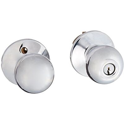 SCHLAGE F80-ORB Orbit Juego de pomos para puerta de almacén, cromo pulido SCHLAGE F80-ORB Orbit Juego de pomos para puerta de almacén, cromo pulido