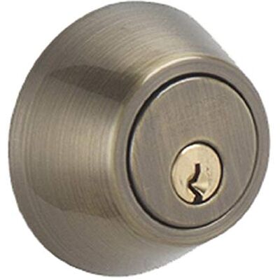 SCHLAGE Dexter by Cerrojo de seguridad de un solo cilindro, latón antiguo de Lock Company SCHLAGE Dexter by Cerrojo de seguridad de un solo cilindro, latón antiguo de Lock Company