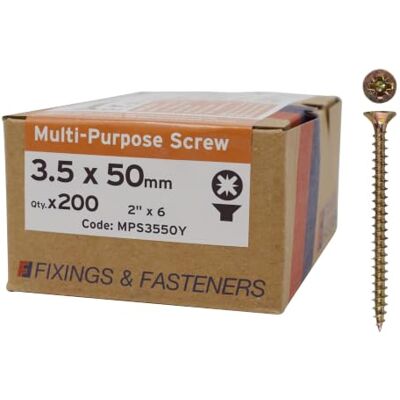 Forgefix Tornillo para madera (tamaño: 3.5 x 50mm) Forgefix Tornillo para madera (tamaño: 3.5 x 50mm)
