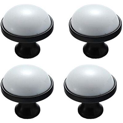 ANSIEDIO 4pcs Pomo Ceramica Armario, Redondo Pomos Armario Vintage Pomos y Tiradores de Muebles para Cajones Cocina Gabinete Tocador (16mm) ANSIEDIO 4pcs Pomo Ceramica Armario, Redondo Pomos Armario Vintage Pomos y Tiradores de Muebles para Cajones Cocina Gabinete Tocador (16mm)