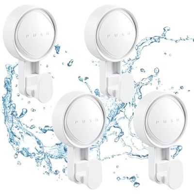 NEUTYPECHIC 4PCS Gancho Ventosa Fuerte, Colgador Toalla Baño sin Taladrar Carga Máxima 5KG, Impermeable y ReutilizableToallero Ventosa Para Baños, Duchas, Cocinas, Pared y Ventanas de Cristal NEUTYPECHIC 4PCS Gancho Ventosa Fuerte, Colgador Toalla Baño sin Taladrar Carga Máxima 5KG, Impermeable y ReutilizableToallero Ventosa Para Baños, Duchas, Cocinas, Pared y Ventanas de Cristal